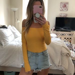 Hollister Long Sleeve Off the Shoulder Top